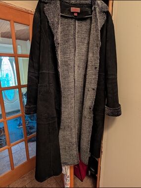 Danier Black Leather Coat